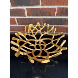 Gold Coral Type Decorative Bowl/ Basket